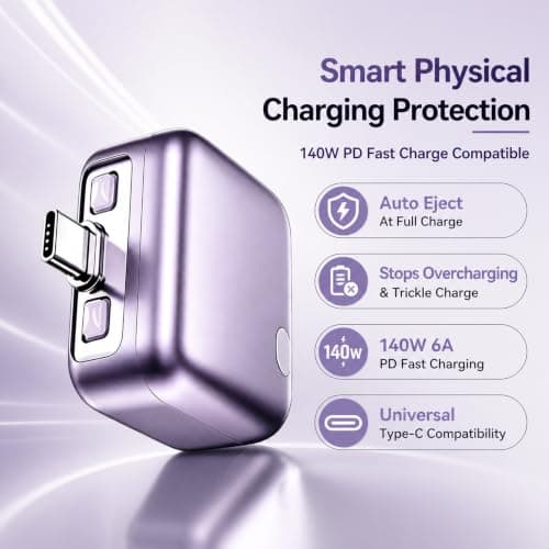 Disconnector Adapter, Smart Auto Stop Phone Charger Power Adapter Purple — view 3