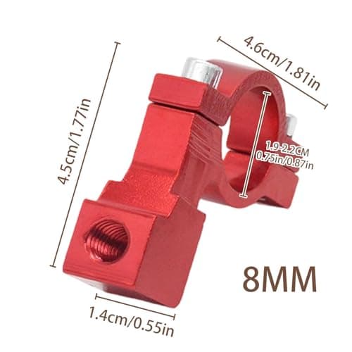 Motorcycle Rearview Mirror Clamp 2 Pieces Aluminum Alloy Universal Adapter — view 5