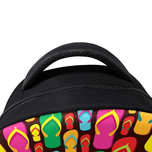 MONTOJ Summer Colorful Flip Flops Polyester Travel Backpack Laptop Backpack — view 2