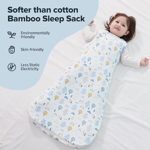 ToyaTec Baby Sleeping Bag 2.5 Tog Super soft Rayon Made from Bamboo,Baby's Bamboo fiber Sleeping Bag Autumn Winter Sleeping Blanket(Bear,L) — view 3