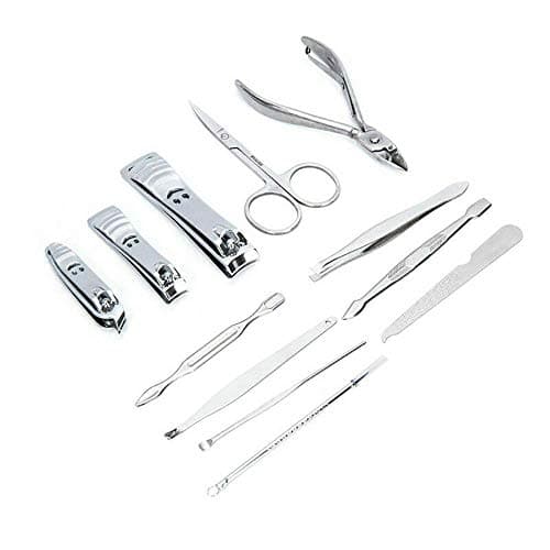 12PC Stainless Steel Nail Clipper Set + FREE GIFT Pedicure kits High Quality Nail Tools Manicure,Travel & Grooming Kit with Case — view 5