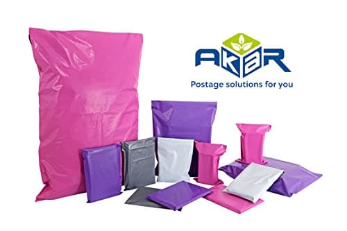 AKAR 12 x 16 Inch White Mailing Bags – 10 Pack of Strong Polythene Posting Mail Bags with Aluminium Adhesive Strip – 55 Microns – Easy Seal, Large 30 x 40cm – for Non-Fragile Items — view 6