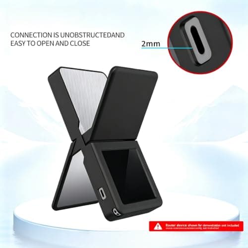 Portable WiFi Silicone Protective Case, Compatible with Huawei Portable WiFi X Mobile Hotspot, Shockproof Dustproof Soft Cover, Live Streaming Device Shell for Outdoor Travel Broadcast (Black) — view 4