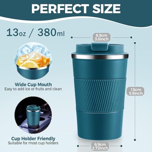 KANGSIT Travel Mug, Insulated Coffee Cup, 380ml — view 3