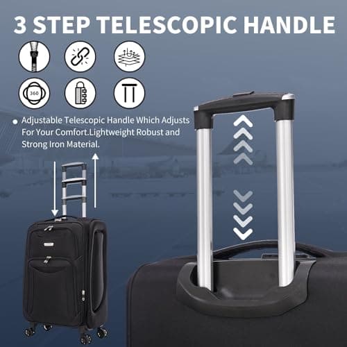 FLYMAX 29" Large Super Lightweight 4 Wheel Suitcase Luggage Expandable with Wheels — view 5