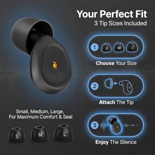 Reusable Ear Plugs for Sleep, 32dB Noise Reduction, Side Sleeper Comfort — view 4