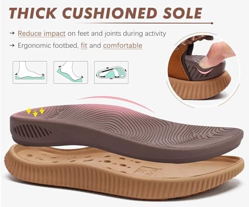 KuaiLu Womens Orthopedic Walking Sandals with Arch Support Recovery Cushion — view 6