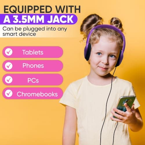 10 Pack Bulk Wired Headphones, On Ear with 3.5mm Jack, 4ft Tangle Free Cable, Comfortable Fit, Affordable and Cost Effective, Ideal for School Classroom Testing Students Events Groups, Black — view 4