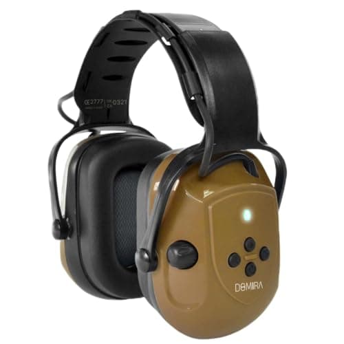 DOMIRA Kids Ear Defenders SNR 26 – Noise Cancelling Ear Muffs for Children, Hearing Protection for School, Travel & Shooting – Lightweight Adjustable Headphones (Brown)