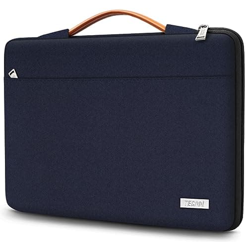 TECOOL 15.6 Inch Laptop Case Bag Waterproof Laptop Sleeve 15.6+,Dark Blue