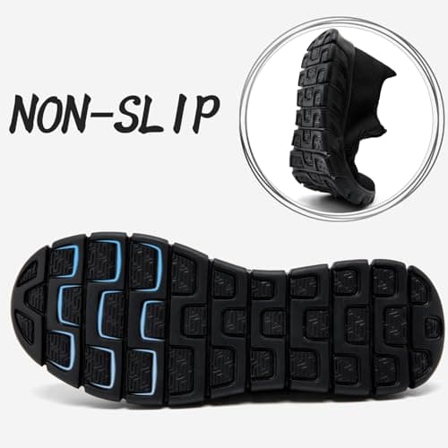 Trainers Men Shoes Running Gym Sneakers Slip on Walking Black UK Size 10 — view 5