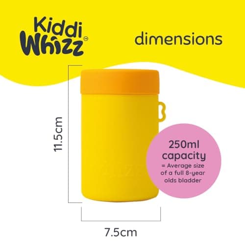 KIDDIWHIZZ Portable Toilet/Travel Potty Holiday Essentials for Kids - Ideal for Potty Training, Camping, Car Journeys & Travel - Unisex Silicone Pee Bottle - Portable & Leakproof - 250ml — view 5
