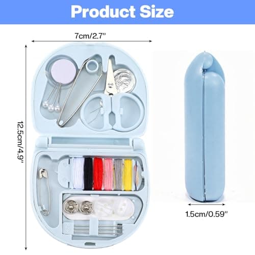 Jxiwfvl 2PCS Travel Sewing Kit Mini Sewing Kit Emergency Portable Repair Kits DIY Supplies, Beginner Friendly with Scissors, Threads, Needles — view 2