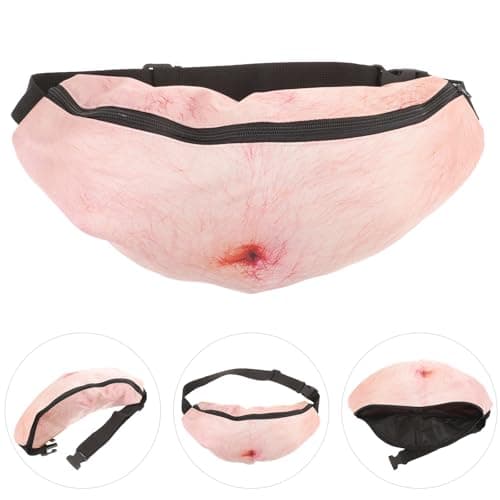 Unisex Anti Theft Waist Bag with Funny Belly Design for Travel — view 5