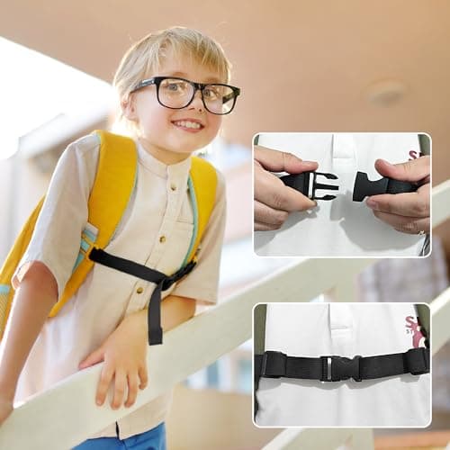 Bettli Adjustable Chest Strap Backpack with Quick Release Buckle for Kids Hiking and Jogging (Black) — view 4