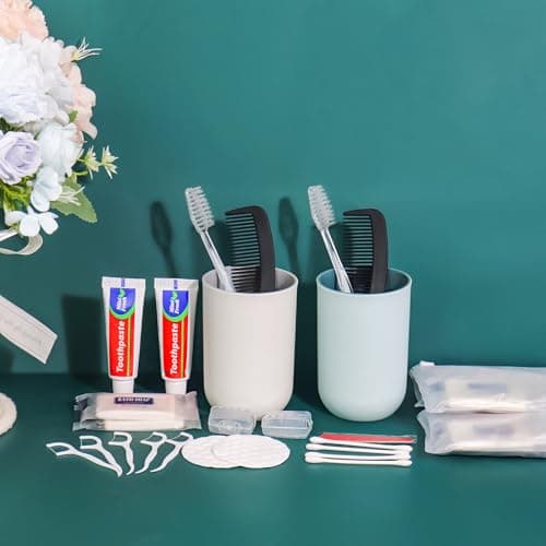 HQSLsund 25 Bulk Personal Hygiene Kit Set, Disposable Toothbrushes with Toothpaste, Floss, Brush, Soap, Vanity Set and Homeless Supplies a — view 5