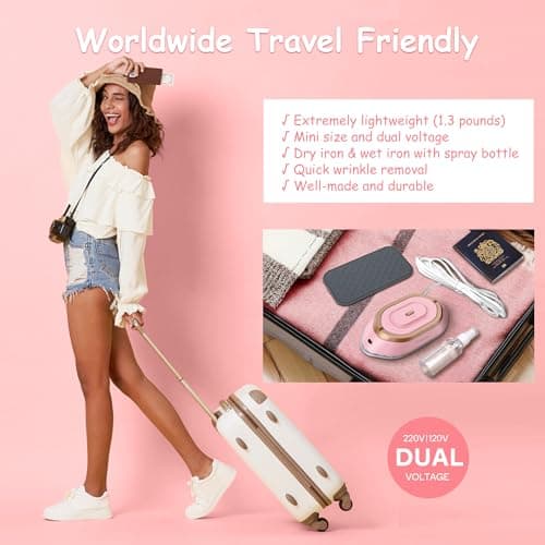 Newbealer Mini Travel Iron, Pink — view 2