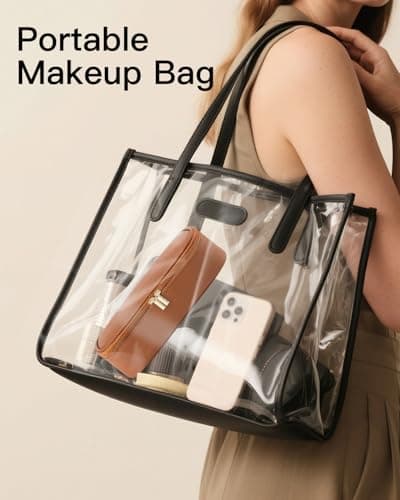 Makeup Bag with Brush Compartment,Cosmetic Bags for Women,Travel Essential — view 6