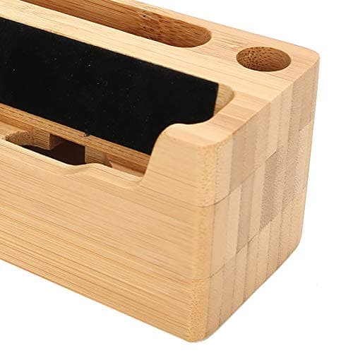 Xiuganpo Bamboo Charging Stand Phone Holder with Cable Management Grooves — view 2