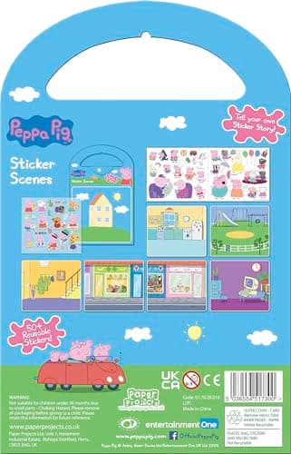 Paper Projects 01.70.29.010 Peppa Pig Activity Set-Includes Six Scenes and Over 50 Stickers, Blue, 23.5cm x 15.5cm — view 3
