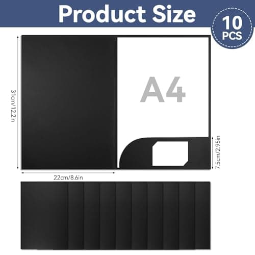 10 Pieces A4 Kraft Paper File Folder 31 x 22 cm A4 Folders — view 2
