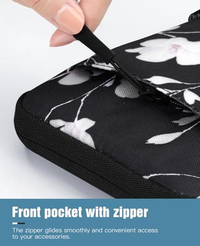TiMOVO 6-7 Inch Sleeve Case for eReader, Black&White Magnolia — view 3