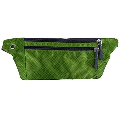 Red X Unisex Slim Discreet Security Waist Money Belt/Pouch (Green) — view 2