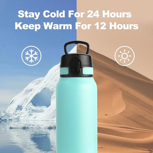 UZSPACE Metal Water Bottle, 316 Stainless Steel Drinks Bottle, 700ml — view 4
