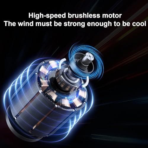Headrest Fan, Backseat Car Cooler, Angle Adjustable Vent, 3000mAh Rechargeable Battery, Quiet Airflow Design, Black 1-Pack, For Van Truck RV Road Trip Camping,Portable Fan — view 5