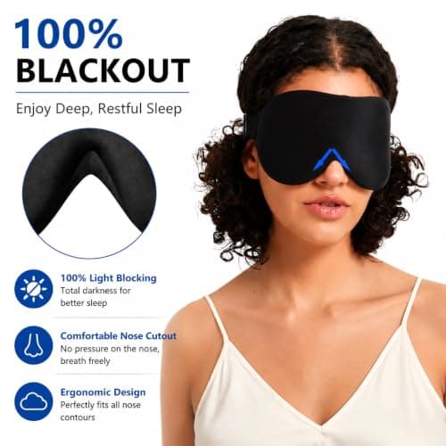 ALASKA BEAR Sleep Mask Deep Contoured Eye Cups for Women and Men — view 2