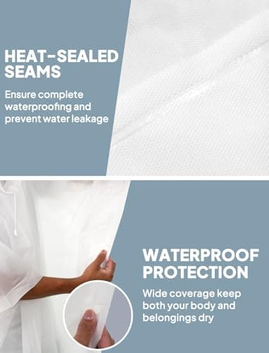 ANYOO Rain Poncho Waterproof for Adults, 2 Pack, Reusable — view 5