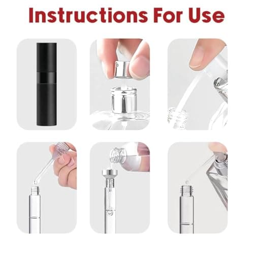 RUZAR Perfume Atomiser, Pocket Perfume Travel Bottle, 8ML Refillable Perfume Spray Bottle Easy to Refill Empty Atomiser for Purse, Handbag, Pocket and Luggage — view 2