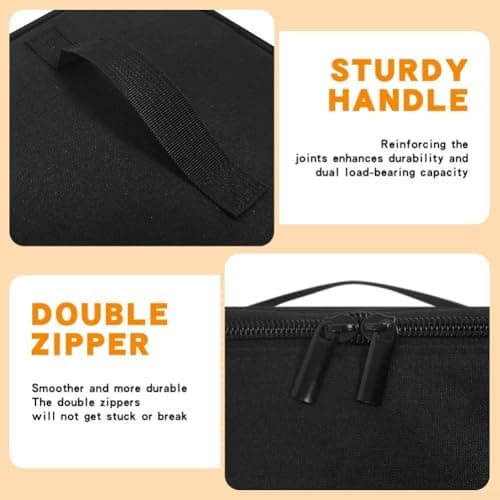Insulated Dessert Carrier Bag, 22x22x17cm, Cupcake Coffee Holder, Triple Layer Thermal Protection, Adjustable Dividers Top Handle, Picnic Travel Road Trip — view 4