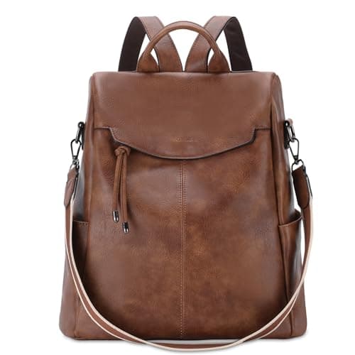 VX VONXURY Anti-Theft Backpack for Women Fashion PU Leather Backpack Purse With Detachable Shoulder Strap Vintage Handbag for Daily Work Travel