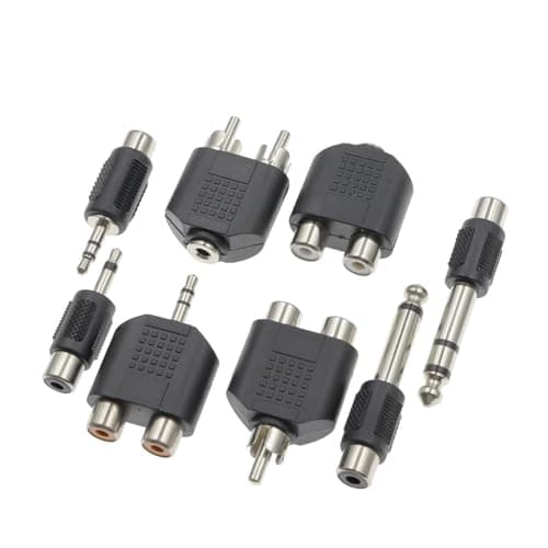 1PCS Female Socket Turn 3.5MM Stereo Plug Audio Adapter 6.3MM Stereo Plug To Socket 2 In 1 Stereo Connector(Lavender) — view 2