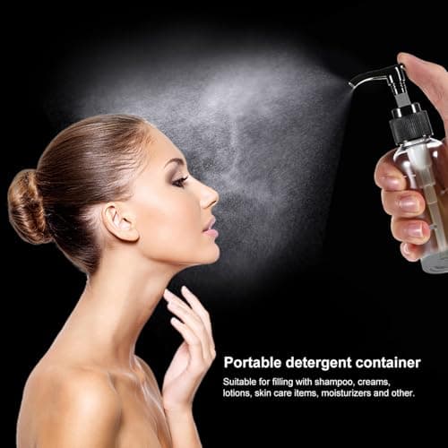 6 Pack 100ml Plastic Pump Bottles for Lotion and Skincare — view 6