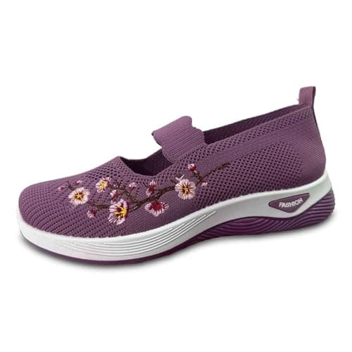 Walking Shoes Women's Summer Lightweight Width H Mesh Orthopaedic Shoes Breathable Trainers Barefoot Shoes Comfortable Shoes Trainers Nurse Sports Shoes Outdoor Running Shoes, 021, 8.5 UK