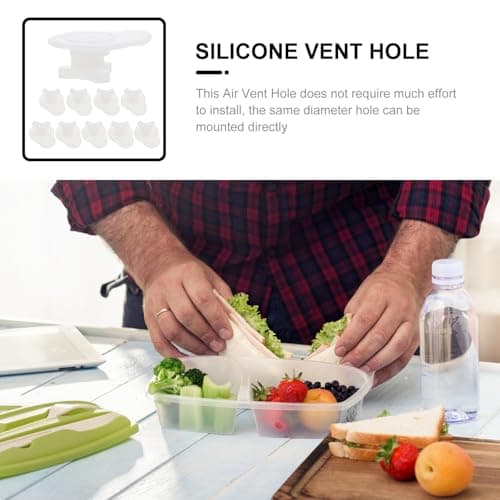 DIYEAH Silicone Air Vent Plug 10pcs White round Breathable Stopper — view 3