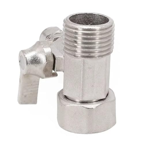 Universal Ball Valve 1PC RO Feed Water Adapter 1/2" to 1/4" with Shut-Off Ball Valve Faucet Tap Reverse Osmosis Tee B Cold Hot Tube — view 4
