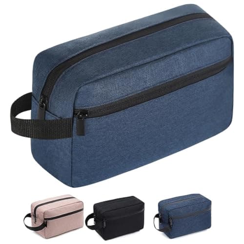 Toiletry Bag, Large Full Size Toiletry Bag, Travel Wash Bag Water-Resistant Gym Shaving Organiser Bags, Shower Bathroom Makeup Bag with Handle (Blue)