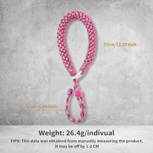 Hnycsir Braided Cup Carrier Strap, Adjustable Water Bottle Takeaway Coffee Cup Handle with Quick-Release Buckle,Portable Woven Drink Holder for 8–36 oz Bottles,Commuting,Walking,Camping (Pink Mix) — view 3