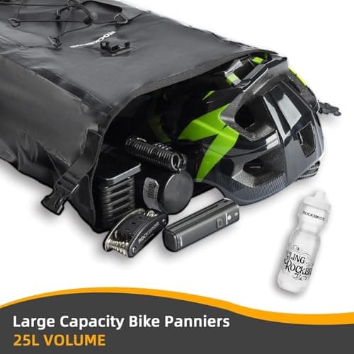ROCKBROS Bike Pannier Bag 100% Waterproof, 25L-32L Rear Rack Bike Bag — view 5