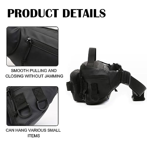 Fishing Tackle Bag Fanny Pack,Waterproof Fishing Tool Waist Bag with Adjustable Waist Strap for Fishing Hiking Running — view 2