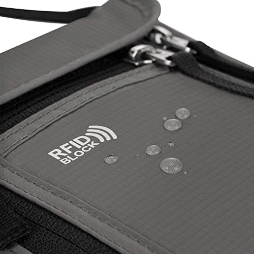 KEAFOLS Travel Wallet Passport Holder for Women and Men. RFID Blocking Passport Wallet Travel Wallet Organiser (Grey) — view 6