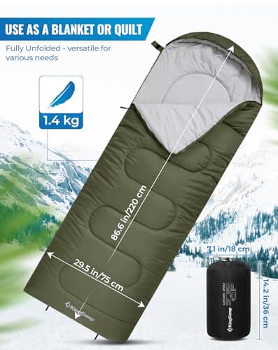 KingCamp Sleeping Bag 3-4 Season Single Olive R — view 2