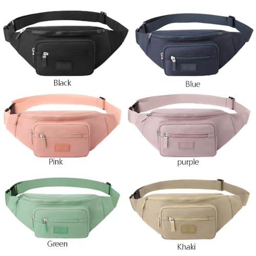 Bumbags for Ladies Bum Bag Fanny Pack Men Women Waist Pack Lightweight Adjustable for Running Walking Hiking Jogging (Olive drab) — view 6
