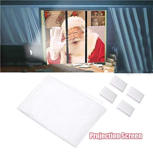 Excras Projector Screen, PE Fabric Rear Projection Screen for Virtual Halloween and Christmas Window Projection Videos — view 4