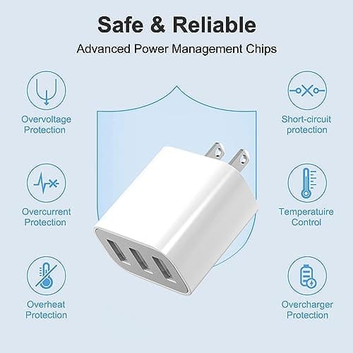 USB C Fast Charger Multiple - 100W 6 Ports USB C Phone Jack, Multi-Power Adapter Type C for iPhone 16 15 14 13 12 11 Pro Max X XS XR 8 7 6S Plus Mini SE, Samsung Galaxy Lime — view 4