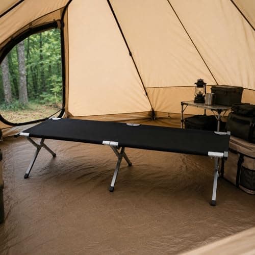 Oypla Heavy Duty Outdoor Folding Camping Bed Portable with Carry Bag — view 3