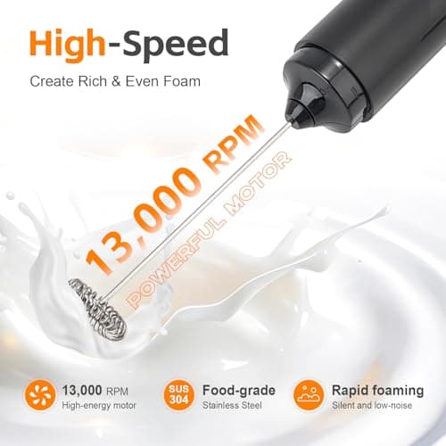 GRIFEMA Milk Frother Handheld, Electric Whisk Battery Operated — view 2